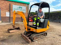 JCB 8014 EXCAVATOR*C/W OFFSET BOOM *SHOWING 1971 HOURS*VIDEO*