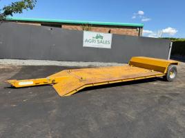 16FT FLAT DROPBED PLANT DIGGER/TRACTOR LOWLOADER TRAILER*VIDEO*