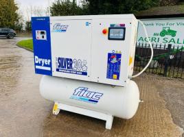 FIAC NEW SILVER 20 ENCAPSULATED ROTARY SCREW COMPRESSOR *YEAR 2019* VIDEO*