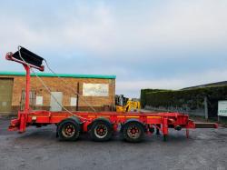 TRI AXLE HOOK LOADER TRAILER*C/W EASY SHEET*VIDEO*