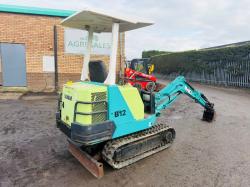 YANMAR B12 RUBBER TRACKED MINI EXCAVATOR*C/W BUCKET*VIDEO*
