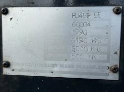 KOMATSU FD45T-5E FORKLIFT*C/W PALLET TINES*VIDEO*