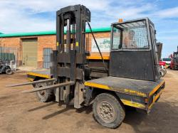 LANSING LINDE S50 SIDE LOADING FORKLIFT*C/W PALLET TINES*VIDEO*