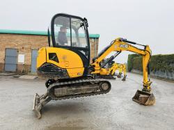JCB 8026 EXCAVATOR *ZERO SWING*YEAR 2018*3378 HOURS* C/W 2 BUCKETS*VIDEO*