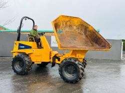 THWAITES 6 TONNE SWIVLE TIP DUMPER*YEAR 2008* ONLY 1453 HOURS*VIDEO*