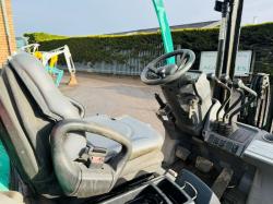 MITSUBISHI FG18N FORKLIFT*C/W SIDESHIFT AND PALLET TINES*VIDEO*