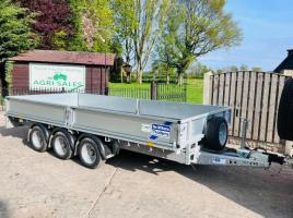 IFOR WILLIAMS TRI-AXLE DROP SIDE TRAILER * YEAR 2022 * C/W LED LIGHTS *VIDEO*