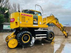 KOMATSU PW160ES-7K 4WD WHEELED EXCAVATOR C/W QUICK HITCH & RAILWAY GEAR *VIDEO*