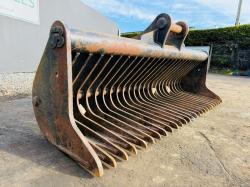 RAKE BUCKET TO SUIT 22 TONNE EXCAVATOR*80MM PIN*VIDEO*