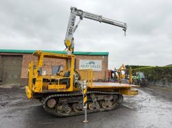 TRACKED FLATBED CARRIER*C/W HIAB CRANE*VIDEO*