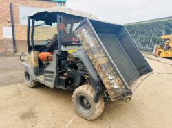 KUBOTA RTV900-EU ATV BUGGY*C/W HYDRAULIC TIP*YEAR 2013*VIDEO*