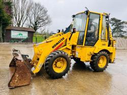 KOMATSU WB70A 4WD PIVOT STEER BACKHOE DIGGER C/W QUICK HITCH *VIDEO*