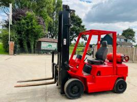 NISSAN FORKLIFT C/W SIDE SHIFT & 2 STAGE MAST *VIDEO*