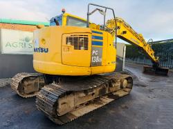KOMATSU PC138 US EXCAVATOR*ENGINE SMOKES*C/W BUCKET*YEAR 2013*VIDEO*