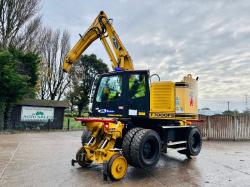 COLMAR T7000FS WHEELED EXCAVATOR C/W TELESCOPIC BOOM & RAILWAY GEAR *VIDEO*