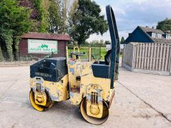 BOMAG BW80 AD-2 DOUBLE DRUM ROLLER C/W ROLE BAR & KUBOTA ENGINE *VIDEO*