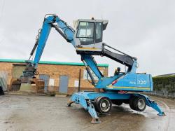 FUCHS MHL 320 HIGH RISE SCRAP HANDLER*C/W ROTATING SCRAP GRAB*VIDEO*