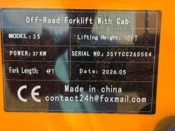 *NEW*CAPTOK CK35 ROUGH TERRAIN FORKLIFT*YEAR 2026*VIDEO*