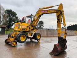 KOMATSU PW95R 4WD WHEELED EXCAVATOR C/W QUICK HITCH & RAILWAY GEAR *VIDEO*