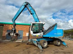 TEREX FUCHS MHL320 SCRAP HANDLER*C/W ROTATING SCRAP GRAB*VIDEO*