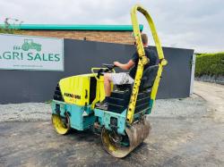AMMANN AV12-2 VIBRATING DOUBLE DRUM ROLLER*C/W ROLL BAR*VIDEO*