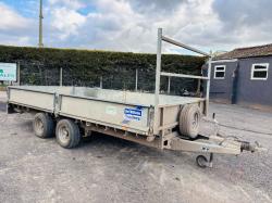 IFOR WILLIAMS 12FT TWIN AXLE PLANT TRAILER *C/W LOADING RAMP*VIDEO*