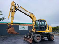 KOMATSU PW130ES 4WD WHEELED EXCAVATOR *C/W BUCKET *VIDEO*