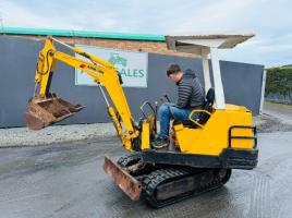 YANMAR B12 RUBBER TRACKED MINI EXCAVATOR*C/W 3 BUCKETS*VIDEO*