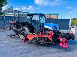 NEW HOLLAND TN75DA TRACTOR *C/W TURFER CONVEYOR AND PALLET TINES*VIDEO*