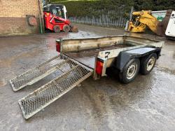 DOUBLE AXLE TRAILER*C/W DROP DOWN RAMP*VIDEO*