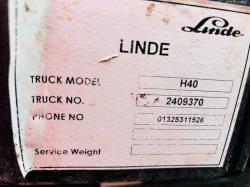 LINDE H40 DIESEL FORKLIFT *YEAR 2016* C/W 2 STAGE MAST *VIDEO*