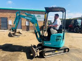 KOBELCO SK17SR-5 EXCAVATOR*YEAR 2016*C/E BUCKET*VIDEO*