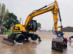 JCB JS130W 4WD WHEELED EXCAVATOR *YEAR 2009* C/W ROTATING SELECTOR GRAB *VIDEO*