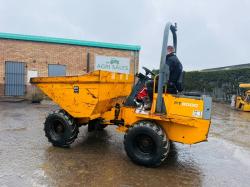 BENFORD PT3000 STRAIGHT TIP DUMPER*C/W KUBOTA ENGINE*VIDEO*