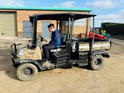 KUBOTA RTV 1140 CPX* C/W HYDRAULIC TIP*YEAR 2014*VIDEO*