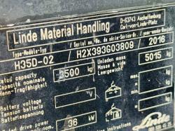 LINDE H35D-02 FORKLIFT*C/W PALLET TINES*YEAR 2016*VIDEO*