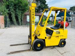 KOMATSU FG15H-1 FORKLIFT C/W STAGE MAST & PALLET TINES *VIDEO*