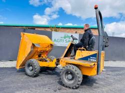 THWAITES MACH570 3 TONNE STRAIGHT TIP DUMPER*READING 1977 HOURS*VIDEO*