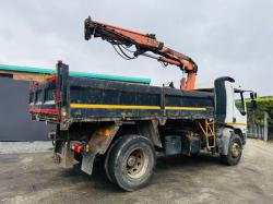 DAF LF55.220 4X2 TIPPER LORRY *C/W TEREX TLC 92.2 CRANE*VIDEO*