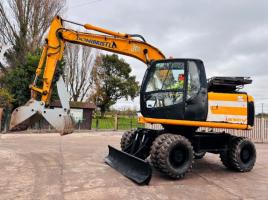 JCB JS130W WHEELED EXCAVATOR C/W GRAB & BLADE *VIDEO*