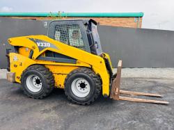 GHEL V330 HI LIFT SKIDSTEER*YEAR 2012*C/W NEW WHEELS AND TYRES & PALLET TINES*VIDEO*