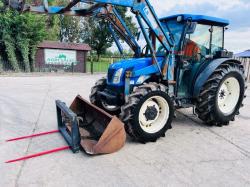 NEW HOLLAND TN75D 4WD TRACTOR *2837 HOURS*C/W LOADER, BUCKET, TINES*VIDEO*