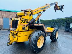 SANDERSON 726 TELEHANDLER*AG SPEC*C/W PALLET TINES*VIDEO*