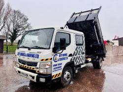 MITSUBISHI CANTER FUSO 4X2 TIPPER *YEAR 2015, IN TEST* C/W DOUBLE CAB *VIDEO*
