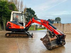 KUBOTA KX71-3 EXCAVATOR *YEAR 2012, 4178 HOURS* C/W 3 X BUCKETS *VIDEO*