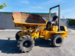 BENFORD 3 TONNE SWIVLE TIP DUMPER*VIDEO*