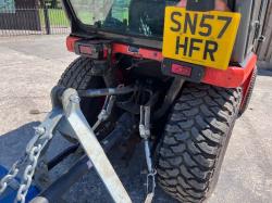 KUBOTA B2410 4WD COMPACT TRACTOR C/W FLEMMING TOPPER & FRONT WEIGHTS *VIDEO*