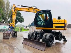 JCB JS130W 4WD WHEELED EXCAVATOR *YEAR 2009* C/W ROTATING SELECTOR GRAB *VIDEO*