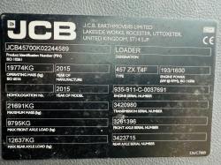 JCB 457 LOADING SHOVEL*C/W BUCKET*YEAR 2015*VIDEO*