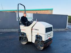TEREX TV800 DRUM ROLLER*C/W KUBOTA ENGINE*159 HOURS*VIDEO*